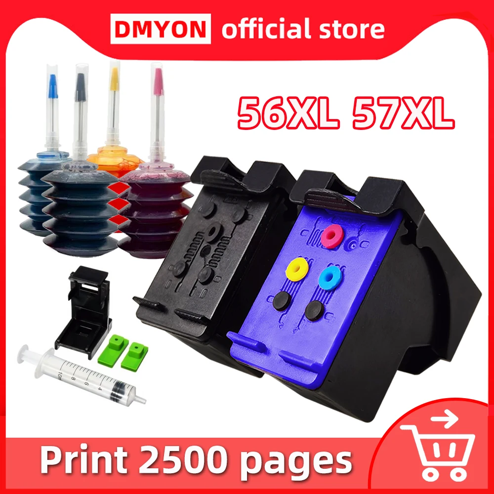 

56XL 57XL Ink Cartridge Compatible for HP 56 57 XL Deskjet 450 450ci 450wbt 5150 5550 5650 5650w 5850 w 9650 9670 9680 Printer