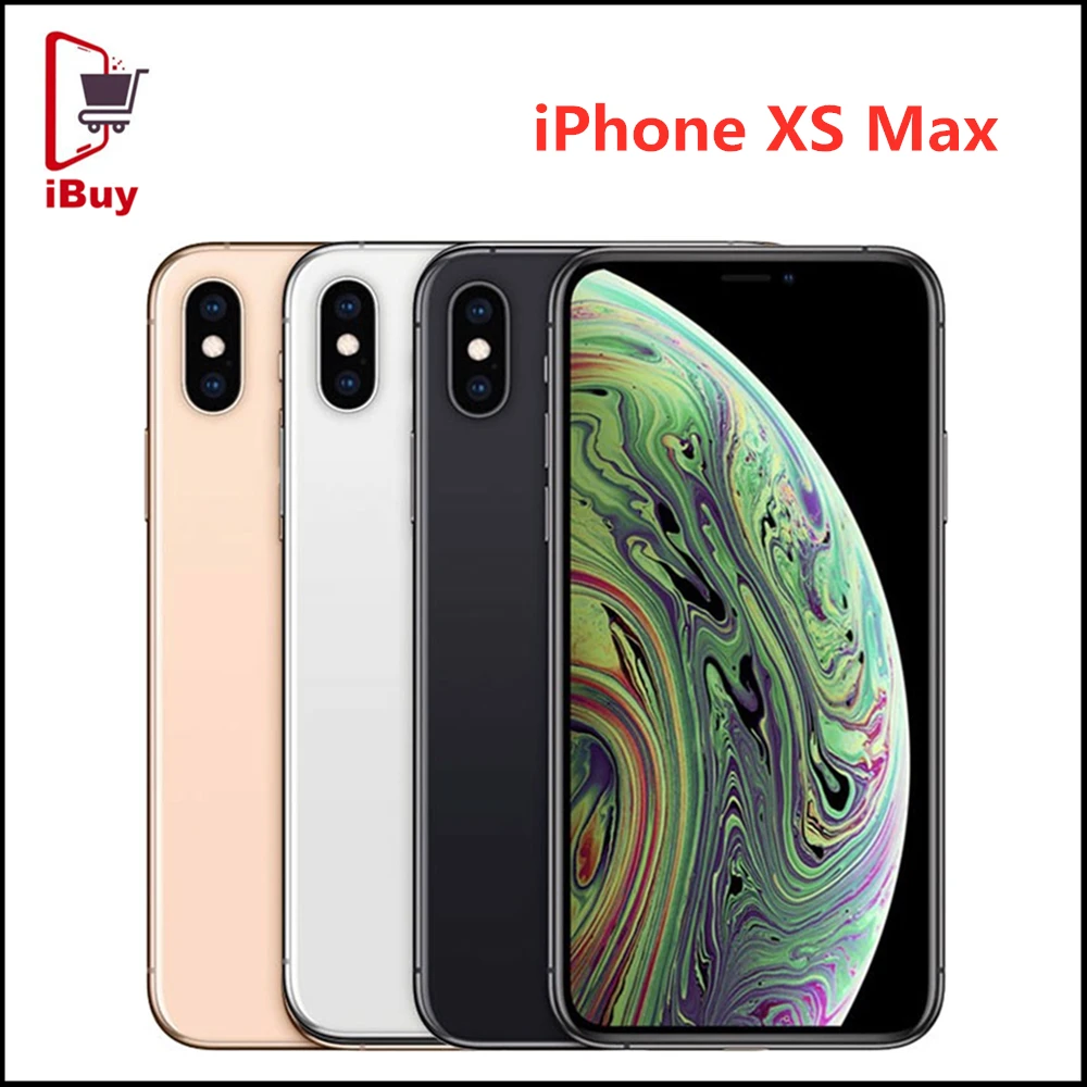 

Used Apple iPhone XS Max Mobile Phone 6.5" RAM 4GB ROM 64GB/256GB Hexa Core A12 Original iOS 12MP NFC 4G LTE Unlocked Cellphone