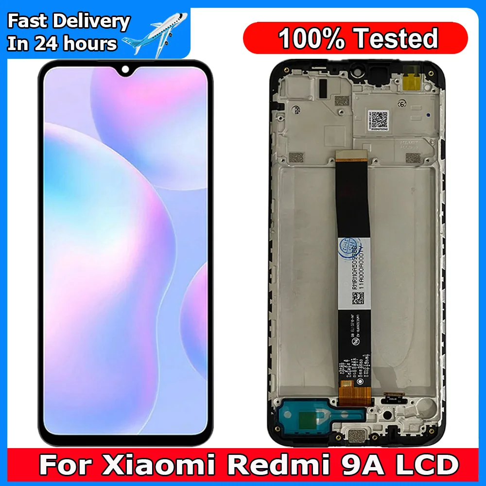 

6.53" For Xiaomi Redmi 9A M2006C3LG LCD Display Touch Screen Sensor Digiziter Assembly Replacement For Redmi 9C LCD With Frame