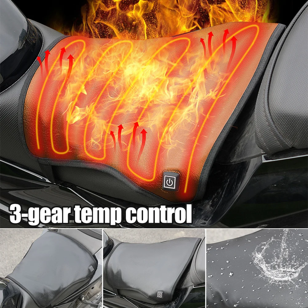 Heated Seat Cushion for Motorcycle Electric Bikes Heating Seat Cover 3-Gear Temperature Setting Waterproof Leather Seat Pad
Heated Seat Cushion for Motorcycle Electric Bikes Heating Seat Cover 3-Gear Temperature Setting Waterproof Leather Seat Pad