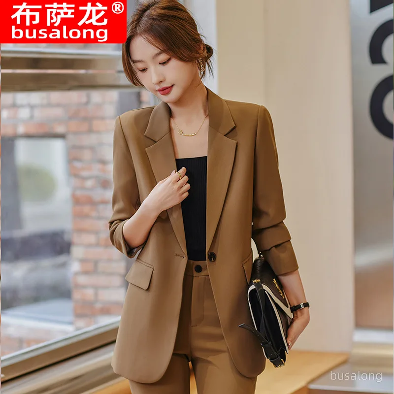 Coffee Color Small Suit Jacket Women's Spring and Autumn 2023 New Design Sense This Year Popular Leisure Business Wear Suit
Coffee Color Small Suit Jacket Women's Spring and Autumn 2023 New Design Sense This Year Popular Leisure Business Wear Suit