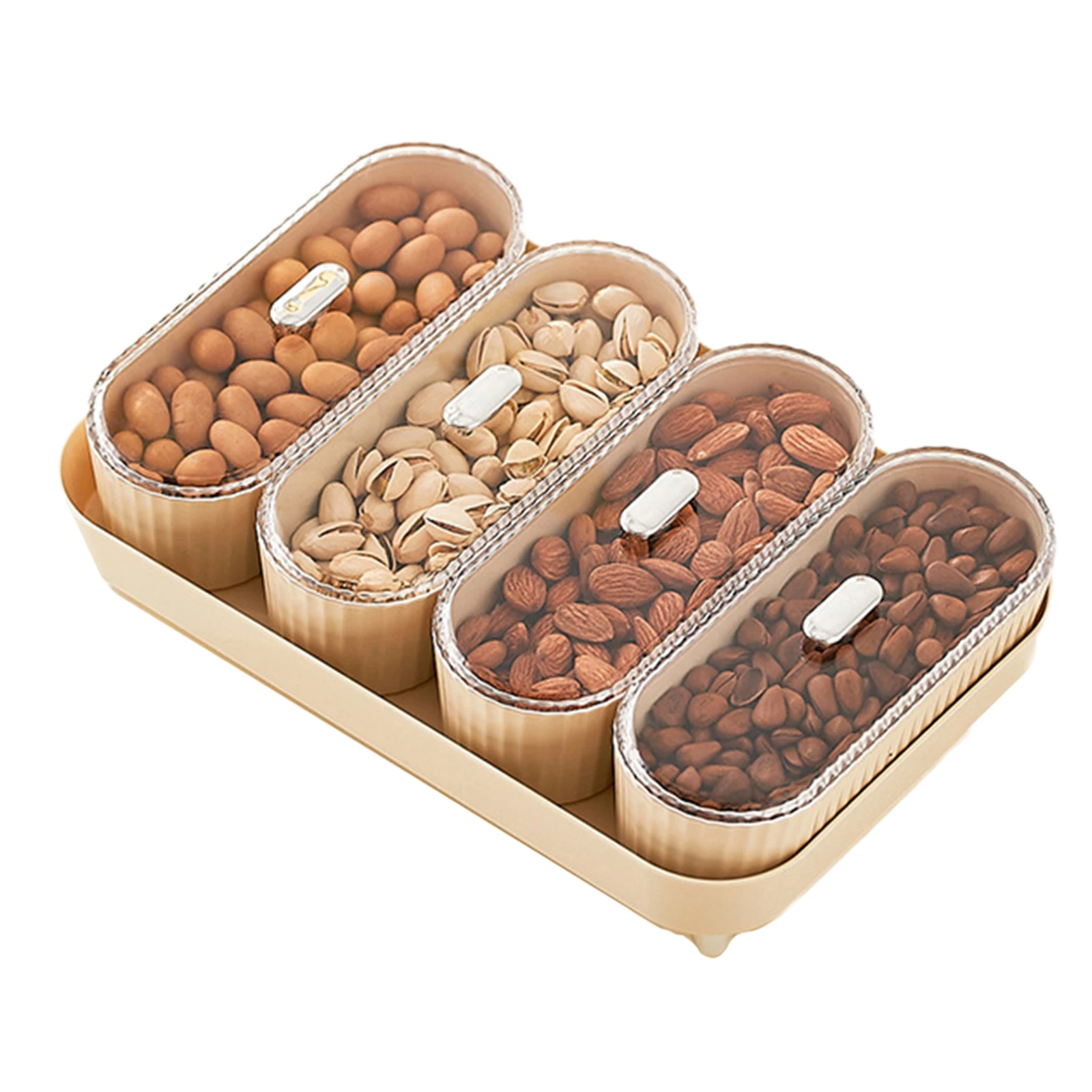 

Candy Plate Candy Plate Set Practical Snacks Divided Tray Stylish 29.3*8.5*19.2cm ABS Dried Fruit Dish Durable