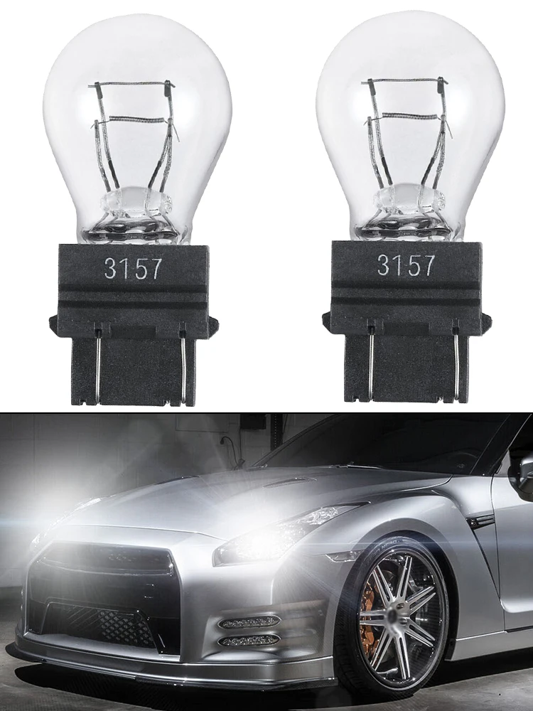 2pcs 3157 Car Brake Light Bulbs White 3000K Halogen 54LM Reverse Light, Tail Light, Turn Signal Light 3057, 3155, 3357, 3547
2pcs 3157 Car Brake Light Bulbs White 3000K Halogen 54LM Reverse Light, Tail Light, Turn Signal Light 3057, 3155, 3357, 3547