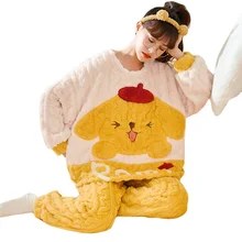 Korean Version of Coral Velvet Simple Loose Pajamas Autumn and Winter New Style Plus Velvet Thick Warm Pajamas All-match Pajamas
Korean Version of Coral Velvet Simple Loose Pajamas Autumn and Winter New Style Plus Velvet Thick Warm Pajamas All-match Pajamas