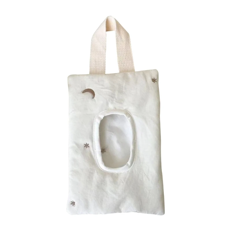 

HUYU Embroidered Tissue Cover Wet Wipes Bag Paper Holder Lightweight Paper Storage Bag Lovely Pattern Designing Paper Case
