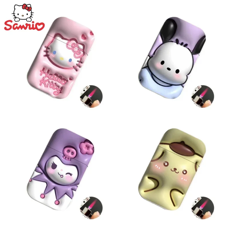 Sanrio Anime Peripheral Kawaii Cartoon Kuromi Pochacco Hello Kitty Windproof Lighter Creative Cigarette Lighter Gift Wholesale 
Sanrio Anime Peripheral Kawaii Cartoon Kuromi Pochacco Hello Kitty Windproof Lighter Creative Cigarette Lighter Gift Wholesale