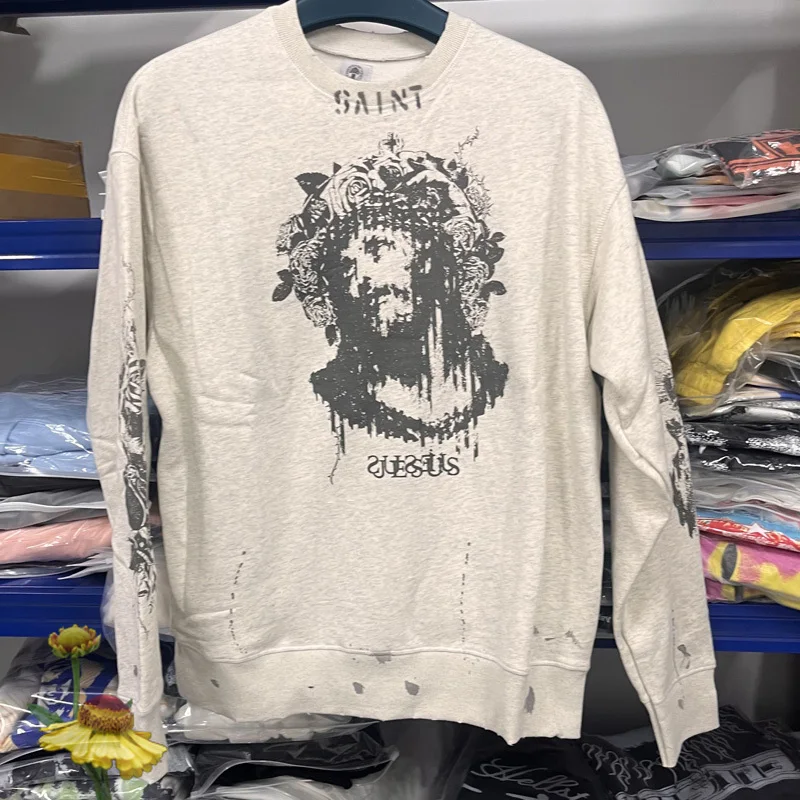 Real Picture SAINT Hoodies Men Women High Quality Print Round Neck Pullovers Saint Michael Sweatshirts One Day Shipped Out
Real Picture SAINT Hoodies Men Women High Quality Print Round Neck Pullovers Saint Michael Sweatshirts One Day Shipped Out