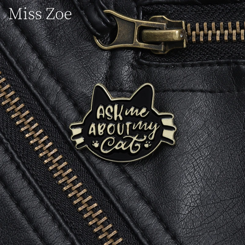 Ask Me About My Cats Enamel Pin Cute Kitten Claw Brooch Lapel Backpack Jacket Badge Punk Jewelry Gifts For Pet Enthusiasts
Ask Me About My Cats Enamel Pin Cute Kitten Claw Brooch Lapel Backpack Jacket Badge Punk Jewelry Gifts For Pet Enthusiasts