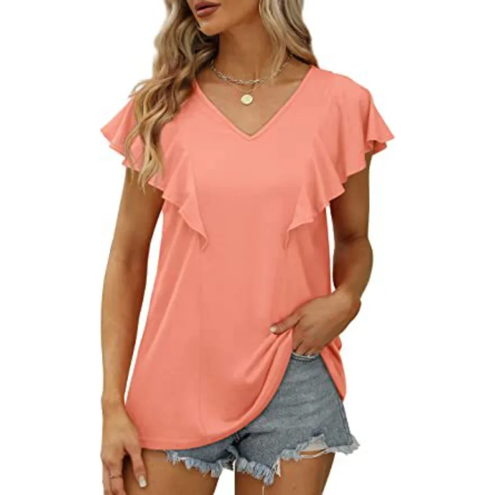 2024 Summer New Wood Ear Edge Vintage Clothes V-Neck Short Sleeve Casual Women ClothingT-shirt Harajuku Tops Shirts for Women
2024 Summer New Wood Ear Edge Vintage Clothes V-Neck Short Sleeve Casual Women ClothingT-shirt Harajuku Tops Shirts for Women
