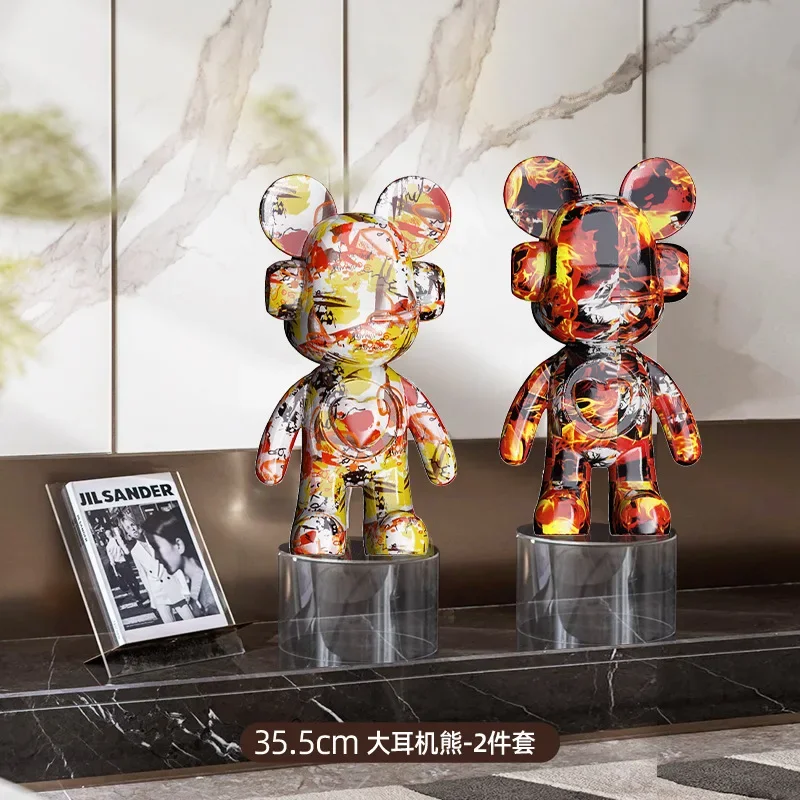 Hot selling 35cm resin DJ bear series ornaments, office desk, wine cabinet decoration, fashionable living room bear decoration
Hot selling 35cm resin DJ bear series ornaments, office desk, wine cabinet decoration, fashionable living room bear decoration