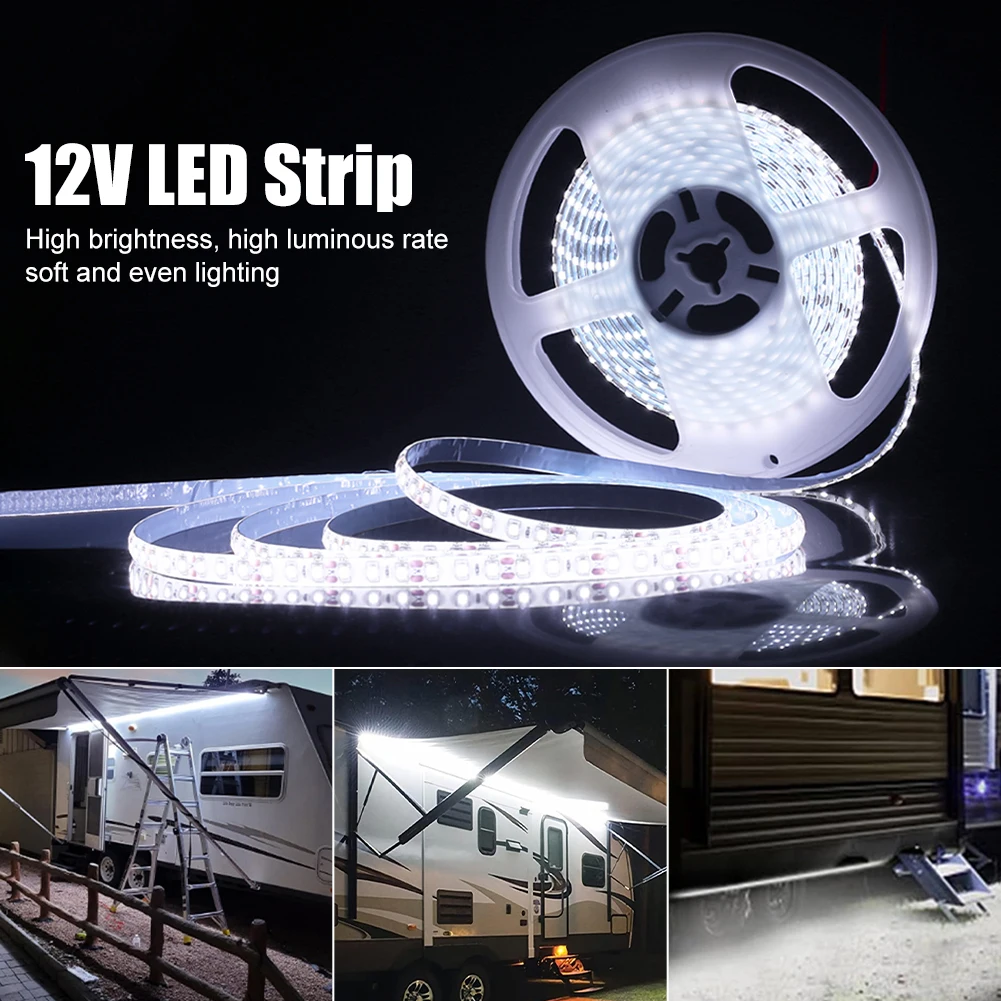5M LED Strip Light 120LED Car Interior Lighting 12V Waterproof Light Strip White Lights for RV Camper Trailer
5M LED Strip Light 120LED Car Interior Lighting 12V Waterproof Light Strip White Lights for RV Camper Trailer