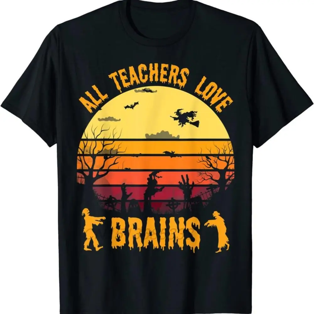 Funny Halloween Teacher Love Brains Zombie Men Retro T-shirts Ti-84 Plus Calculator Math Teacher Tee Shirts Adult Cotton Clothes
Funny Halloween Teacher Love Brains Zombie Men Retro T-shirts Ti-84 Plus Calculator Math Teacher Tee Shirts Adult Cotton Clothes