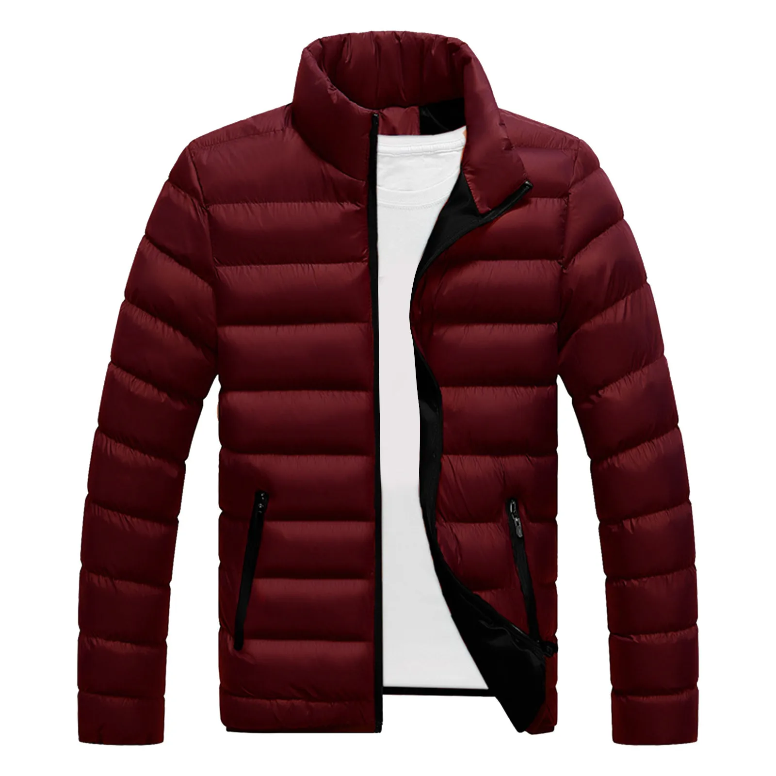 Casual Warm Stand Collar Slim Winter Zip Coat Outwear Jacket Top Blouse Men's Fashion Solid Light Down Jacket Cotton Parkas
Casual Warm Stand Collar Slim Winter Zip Coat Outwear Jacket Top Blouse Men's Fashion Solid Light Down Jacket Cotton Parkas