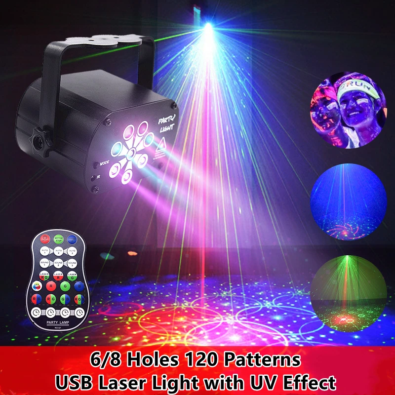 6/8 Holes 60/80 Patterns USB Led Laser Projector Lights RGB UV DJ Party Disco Light for Wedding Party Birthday Party dj Bedroom
6/8 Holes 60/80 Patterns USB Led Laser Projector Lights RGB UV DJ Party Disco Light for Wedding Party Birthday Party dj Bedroom