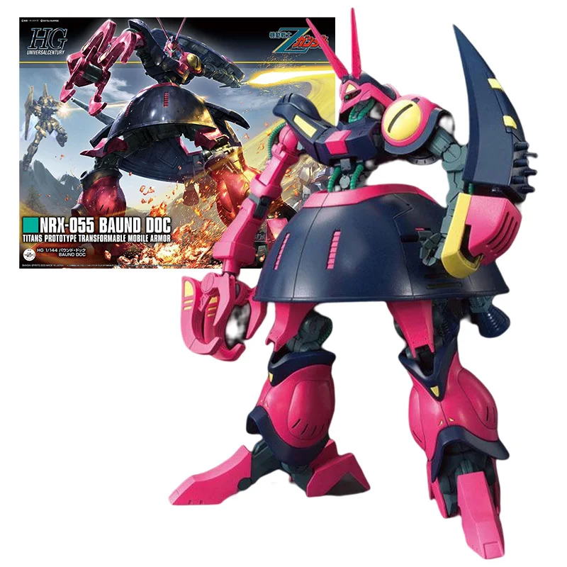 

Bandai Original Gundam Model Garage Kit HGUC Series 1/144 Gundam NRX-055 BAUND DOC Anime Action Figure Assembly Model Toy