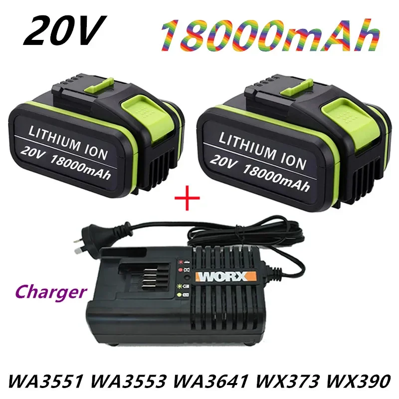 

2022 18,0 Ач 20 в литий-ионный Сменный аккумулятор для Worx WA3551 WA 3551,1 WA3553 WA3641 WG629E WG546E WU268 электроинструменты