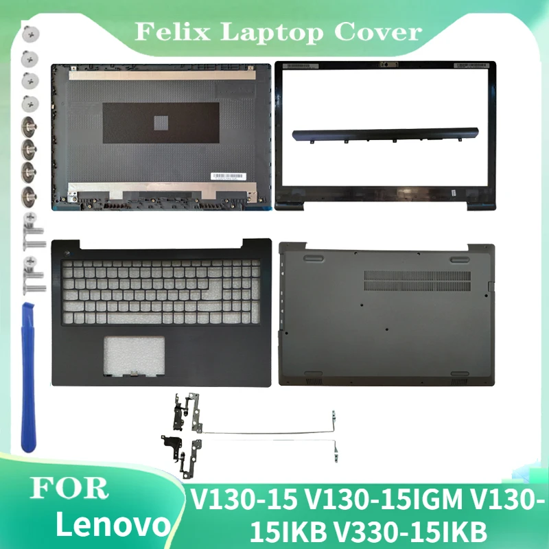 

New For Lenovo V130-15 V130-15IGM V130-15IKB V330-15IKB Laptop LCD Back Cover/Front Bezel/Palmrest/Bottom Case/Hinges Cover Gray