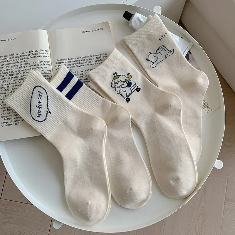 White Socks Women Harajuku Korean Style Simple School Girls Cotton Long Socks Cartoon Printing Japanese Kawaii Cute Funny Socks
White Socks Women Harajuku Korean Style Simple School Girls Cotton Long Socks Cartoon Printing Japanese Kawaii Cute Funny Socks