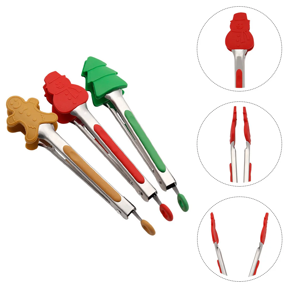 3 Pcs Christmas Food Clips Tongs for Kitchen Silicone Salad Tweezers Essentials BBQ
3 Pcs Christmas Food Clips Tongs for Kitchen Silicone Salad Tweezers Essentials BBQ