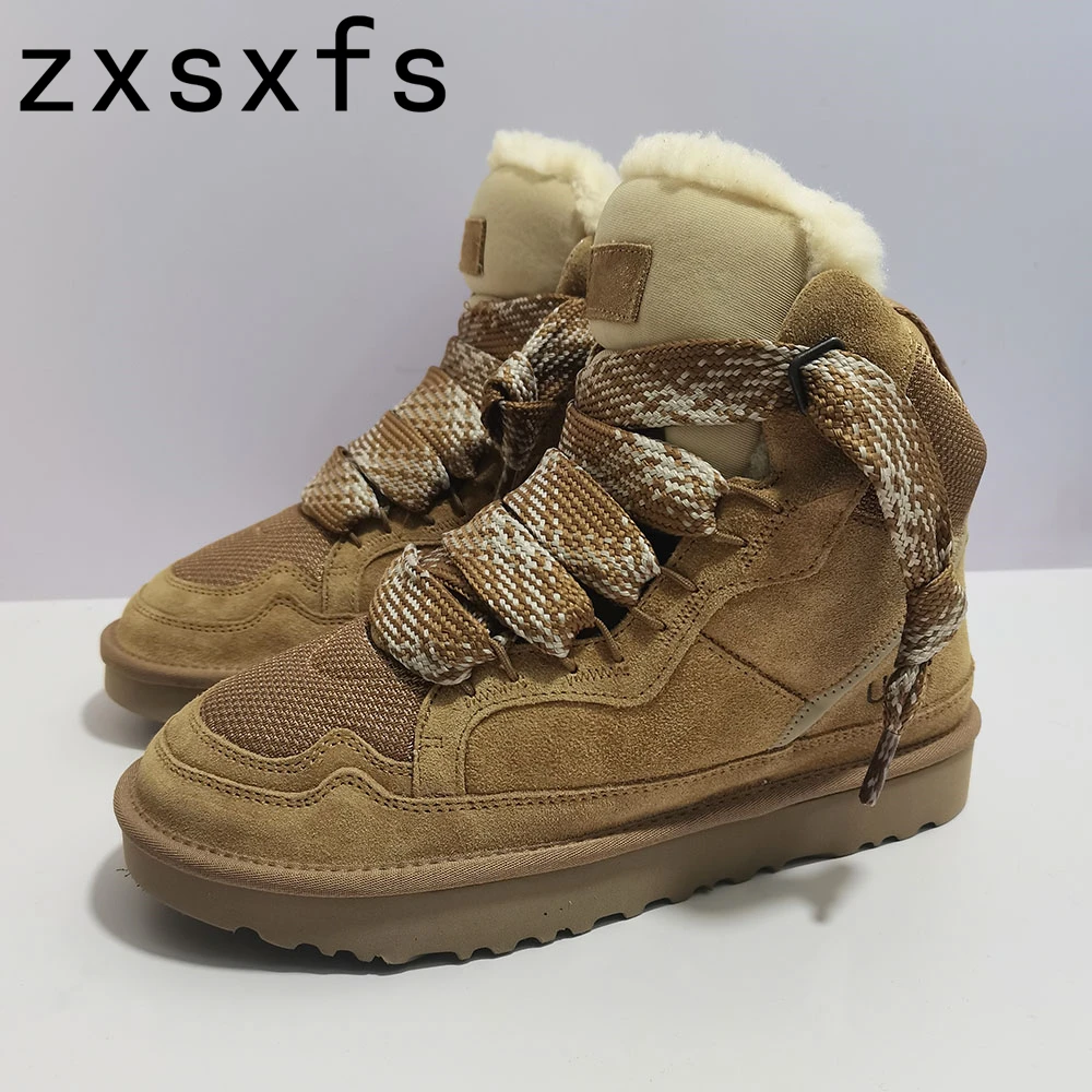 Designer Winter High Top Wool Women's Shoes Thick Sole Snow Ankle Boots Casual Fur Brand Shoes Ladies Warm Flat Sneakers Women
Designer Winter High Top Wool Women's Shoes Thick Sole Snow Ankle Boots Casual Fur Brand Shoes Ladies Warm Flat Sneakers Women
