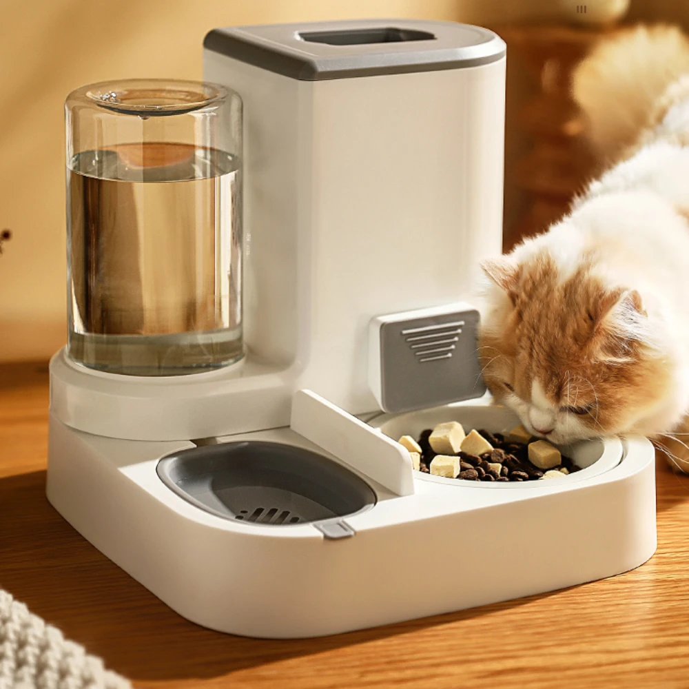 

Умывальник для кошек, двойная Автоматическая миска для еды, для питьевой воды, со скошенным отверстием, для риса