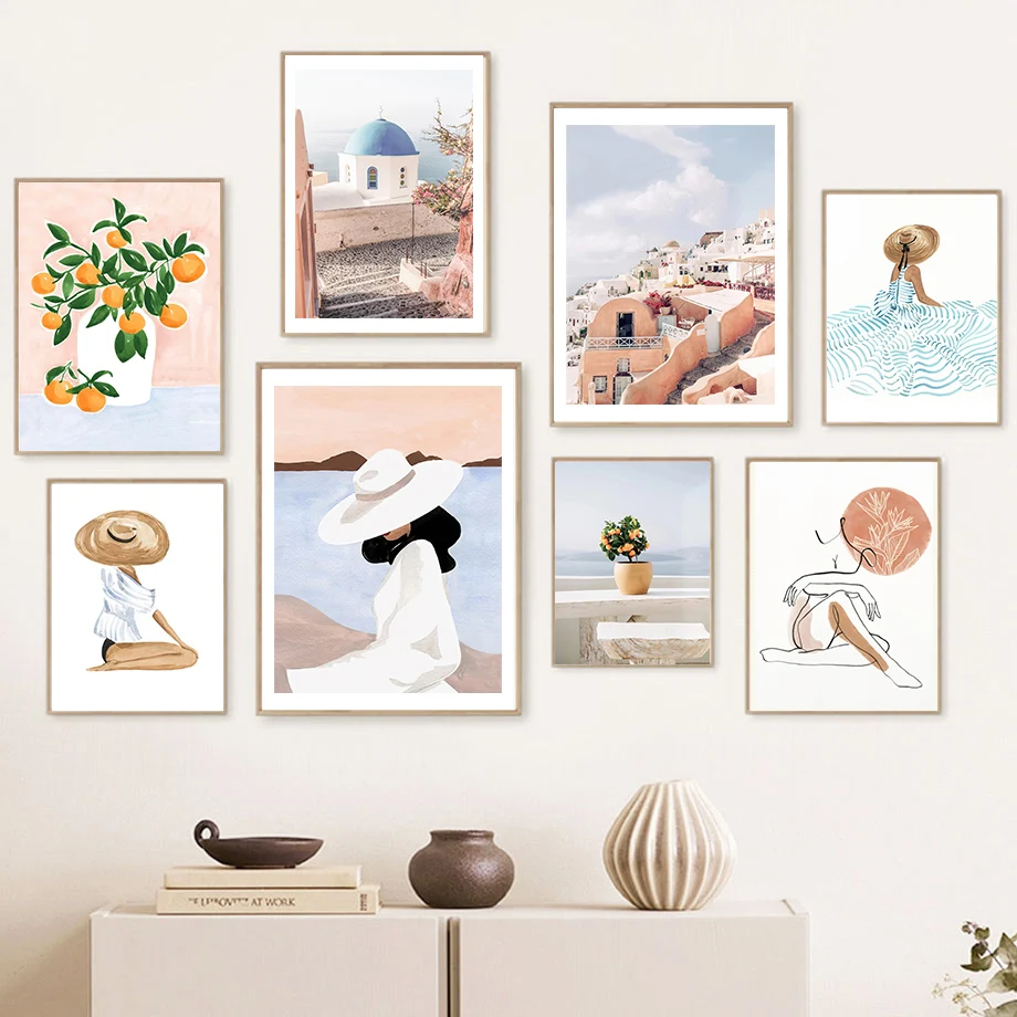 Santorini Watercolor Girl Fruit Thira Landscape Wall Art Canvas Painting Posters And Prints Wall Pictures For Living Room Decor 
Santorini Watercolor Girl Fruit Thira Landscape Wall Art Canvas Painting Posters And Prints Wall Pictures For Living Room Decor