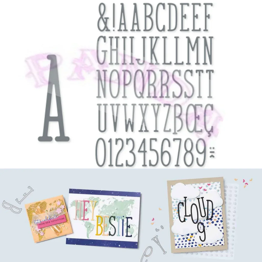 New Alphabet Mode Metal Cutting Dies Clear Stamps Scrapbook Diary Decoration Embossing Template Make Gift Card Album
New Alphabet Mode Metal Cutting Dies Clear Stamps Scrapbook Diary Decoration Embossing Template Make Gift Card Album