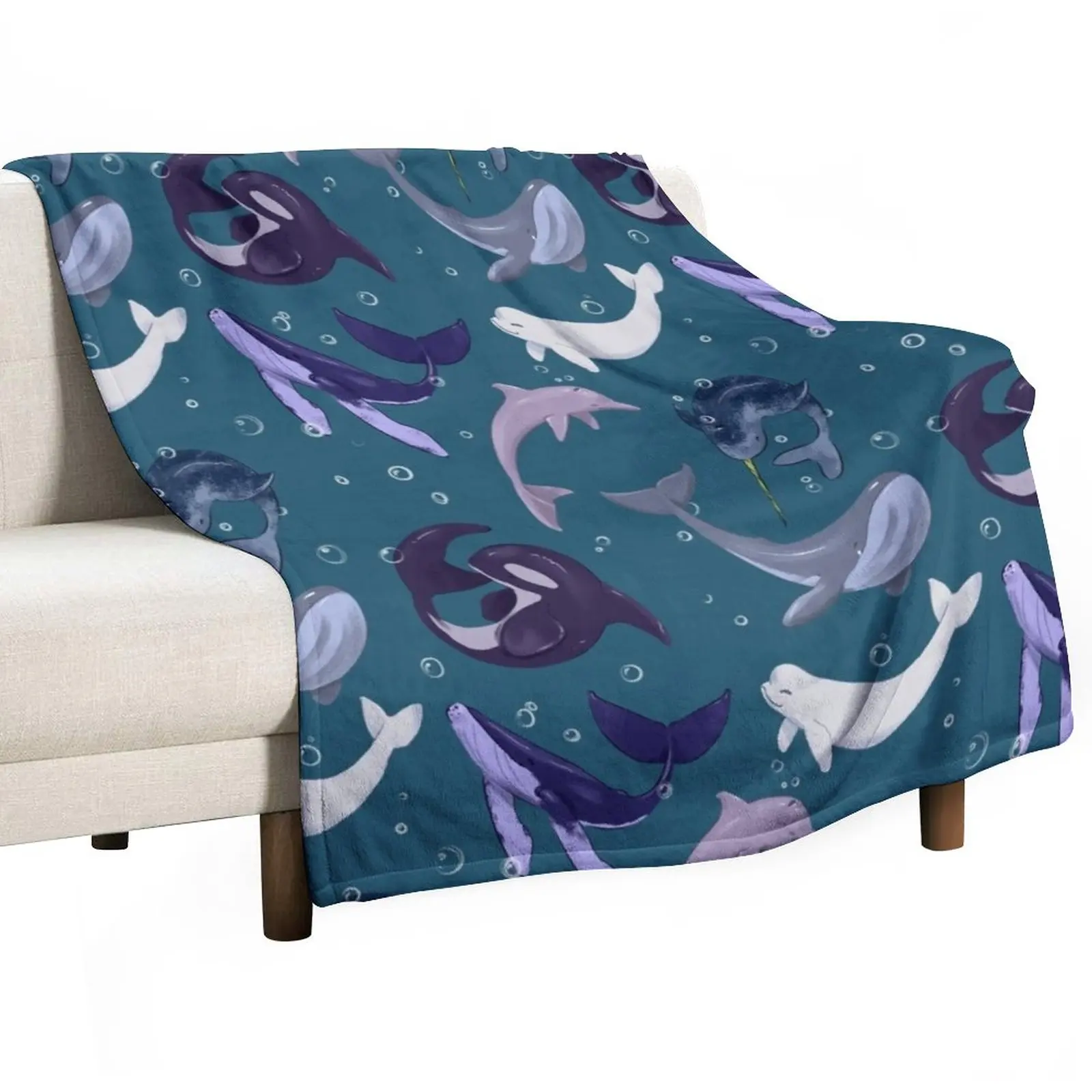 

Whale of a Time Throw Blanket Dorm Room Essentials Decorative Sofa Blanket valentine gift ideas