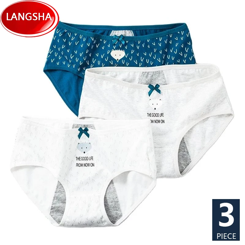 LANGSHA 3Pcs/lot Women Period Panties Leak Proof Menstrual Physiological Pants Underwear Girls Healthy Cotton Seamless Briefs
LANGSHA 3Pcs/lot Women Period Panties Leak Proof Menstrual Physiological Pants Underwear Girls Healthy Cotton Seamless Briefs