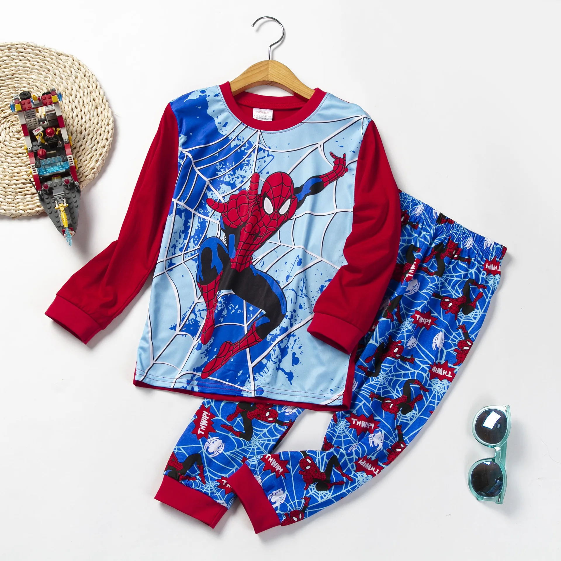 Two-piece Spidermans Pajamas Disney Children's Cartoon Anime Cotton Baby Comfortable Casual Home Wear Boy Captains Americas Gift
Two-piece Spidermans Pajamas Disney Children's Cartoon Anime Cotton Baby Comfortable Casual Home Wear Boy Captains Americas Gift