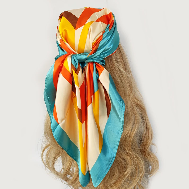 Silk Scarves Women Luxury Brand Summer Fashion Designer Head/Hair Scarf 90*90cm Hijab Bandana Cheveux Foulard Femme 90X90CM
Silk Scarves Women Luxury Brand Summer Fashion Designer Head/Hair Scarf 90*90cm Hijab Bandana Cheveux Foulard Femme 90X90CM