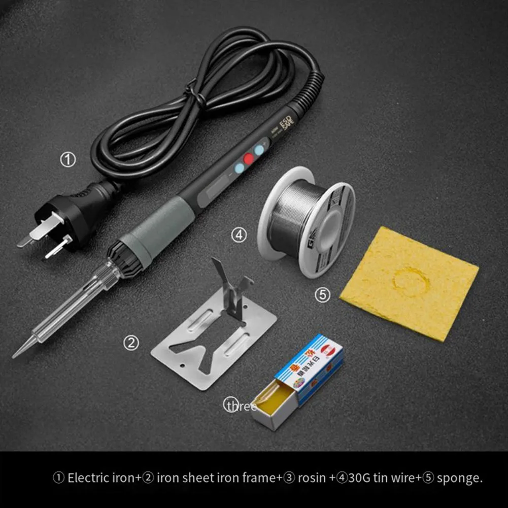Digital Display Constant Temperature Electric Soldering Iron With Heat Insulation Silicone Sleeve Welding Tool Accessories
Digital Display Constant Temperature Electric Soldering Iron With Heat Insulation Silicone Sleeve Welding Tool Accessories
