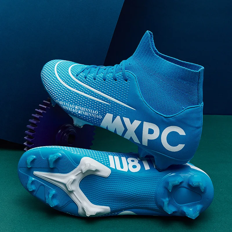 Trendy Blue Soccer Boots for Men Women Light Long Spikes Football Sneakers Men Breathable Socks Shoes Futsal Chuteiras Society
Trendy Blue Soccer Boots for Men Women Light Long Spikes Football Sneakers Men Breathable Socks Shoes Futsal Chuteiras Society