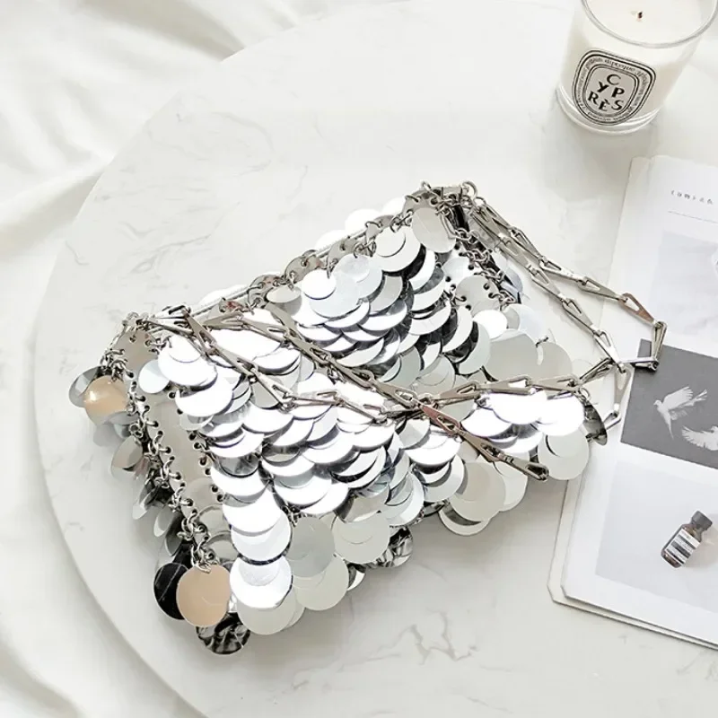 Sequins Handbags Silver Bag Women Small Tote Bag Bling Bling Fashion Lady Bucket Handbags Girls Glitter Purses 2023
Sequins Handbags Silver Bag Women Small Tote Bag Bling Bling Fashion Lady Bucket Handbags Girls Glitter Purses 2023