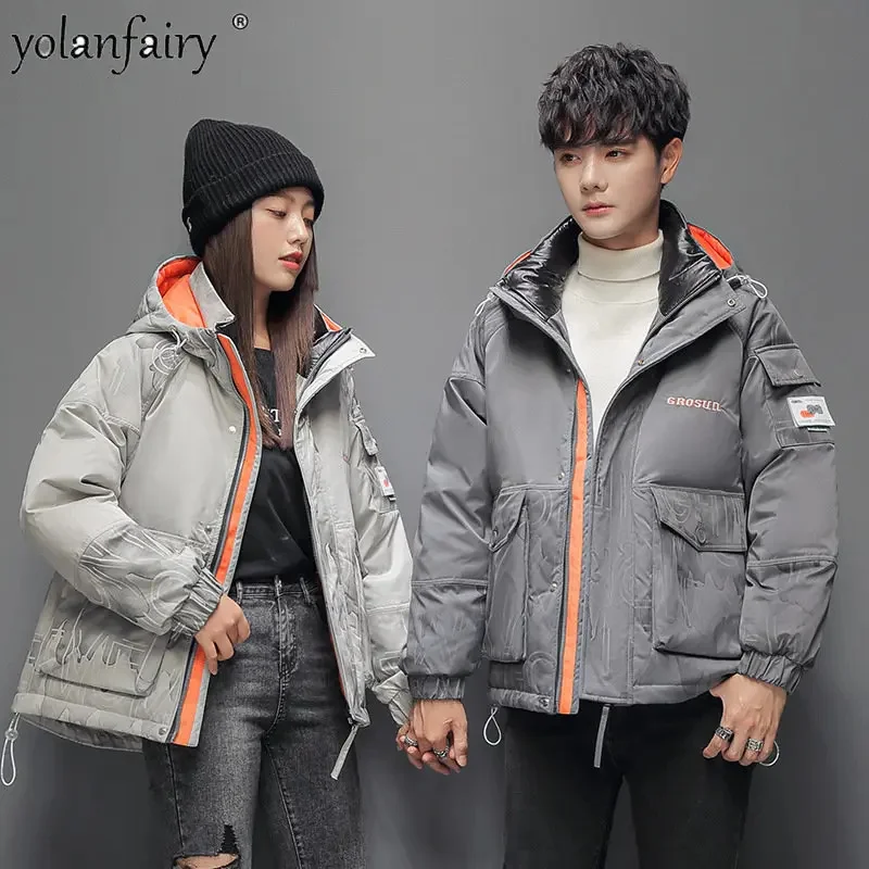 Winter Jackets for Men and Women Down Men's Trend Hooded Puffer Lovers' Overcoat Thickened Warm Ropa Hombre
Winter Jackets for Men and Women Down Men's Trend Hooded Puffer Lovers' Overcoat Thickened Warm Ropa Hombre