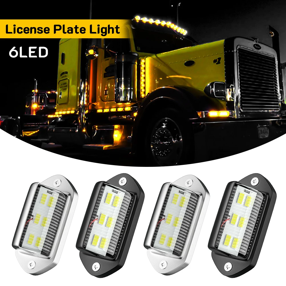 2pcs 6LED Car License Plate Lights 12-24V LED Side Marker 6500K White Warning Signal Waterproof For SUVs Trucks Trailers Buses
2pcs 6LED Car License Plate Lights 12-24V LED Side Marker 6500K White Warning Signal Waterproof For SUVs Trucks Trailers Buses