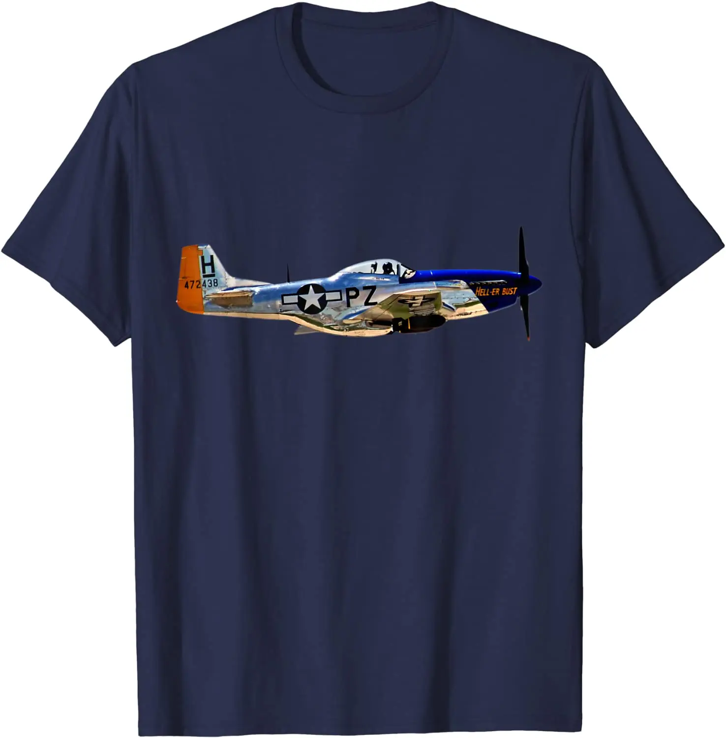 P-51 World War II fighter American military aviation summer cotton O-neck short sleeve T-shirt
P-51 World War II fighter American military aviation summer cotton O-neck short sleeve T-shirt