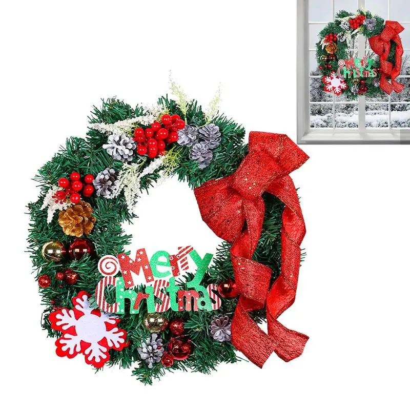 Christmas Cheer garland With Ribbon Artificial Berry Bow Front Door Decoration Winter Wreath For Home Wall And Window Decor
Christmas Cheer garland With Ribbon Artificial Berry Bow Front Door Decoration Winter Wreath For Home Wall And Window Decor