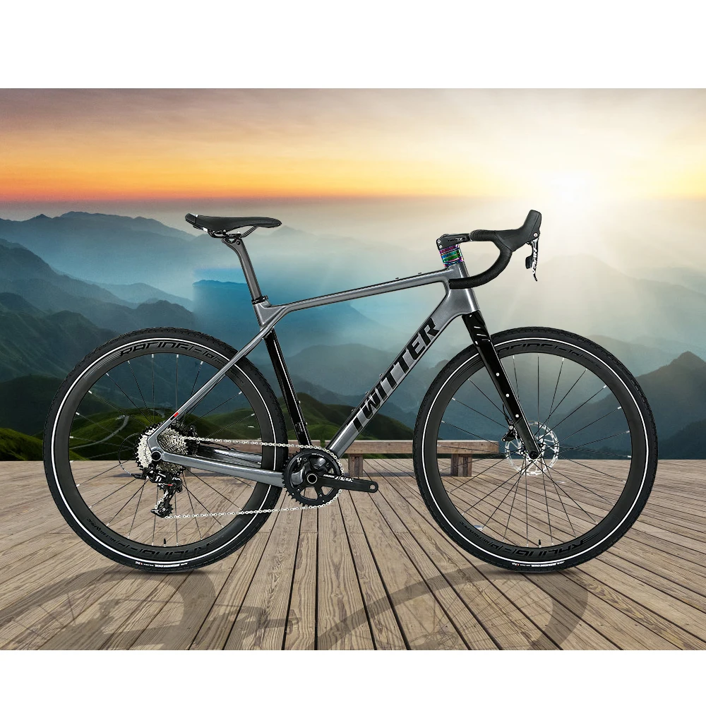 TWITTER Gravel X 105R7000-22S hydraulic disc brake Fully hidden inner traces T900 carbon fiber road bicycles 700X40C gravel bike
TWITTER Gravel X 105R7000-22S hydraulic disc brake Fully hidden inner traces T900 carbon fiber road bicycles 700X40C gravel bike