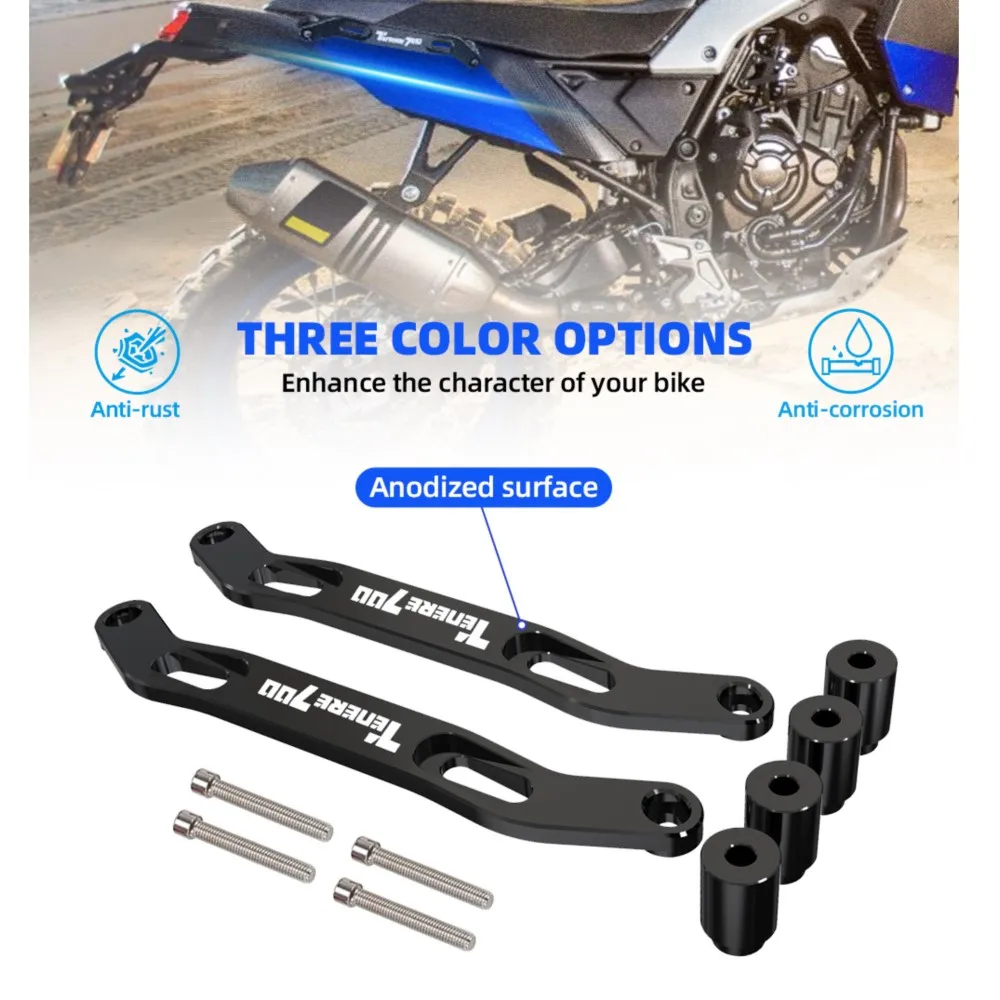 

For Yamaha Tenere 700 World Raid 2022 T700 Rally 2020-2023 Tenere700 XTZ700 2019 -2023 Motorcycle Passenger Rear Grab Handle Set