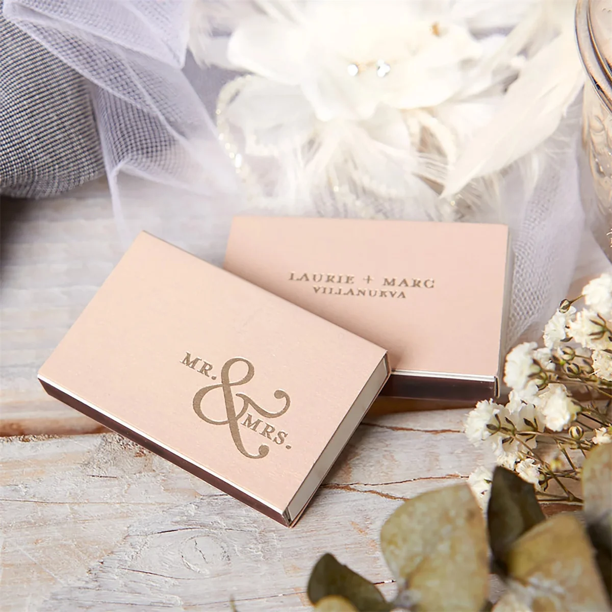 Custom Mr. & Mrs. Match Boxes - Party Favors, Custom Matches, Foil Stamped Matches, Personalized Matchboxes, Reception Decor
Custom Mr. & Mrs. Match Boxes - Party Favors, Custom Matches, Foil Stamped Matches, Personalized Matchboxes, Reception Decor