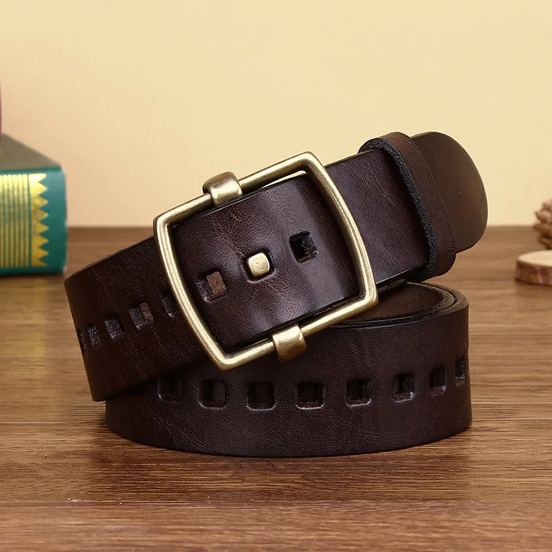 3.8CM Pure Cowhide High Quality Genuine Leather Belts for Men Strap Male Brass Buckle Fancy Vintage Jeans Cowboy Cintos Luxury
3.8CM Pure Cowhide High Quality Genuine Leather Belts for Men Strap Male Brass Buckle Fancy Vintage Jeans Cowboy Cintos Luxury