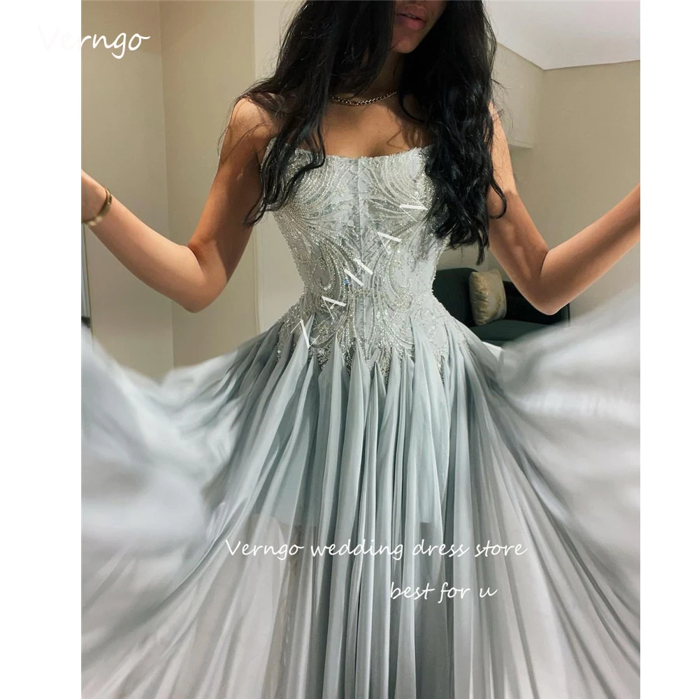 Verngo Pale Chiffon Saudi Arabic Evening Dresses Lace Sequin Strapless Floor Length Long Prom Gowns Formal Party Occasion 2023
Verngo Pale Chiffon Saudi Arabic Evening Dresses Lace Sequin Strapless Floor Length Long Prom Gowns Formal Party Occasion 2023