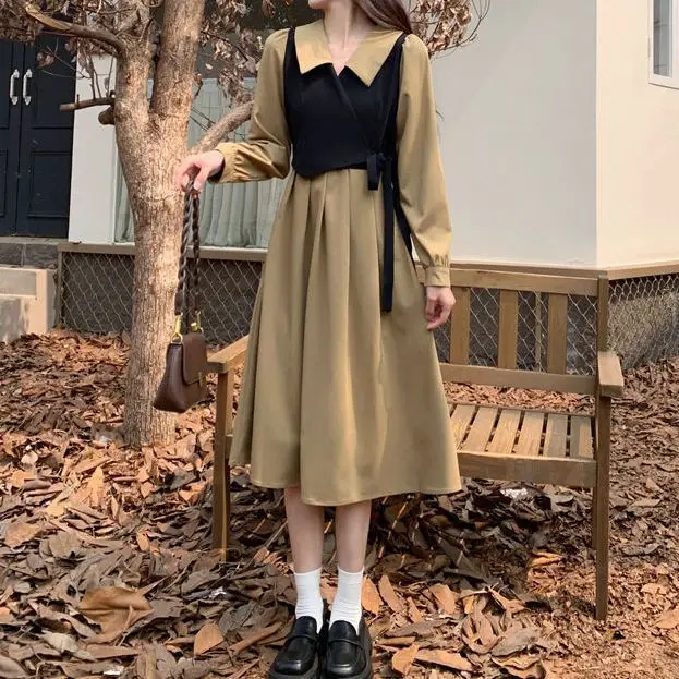 Plus Size Women Clothing Chubby Retro Hepburn Sle Fake Two-Piece Temperament Slimming Dress Autumn 2023 New Skirts High Quality
Plus Size Women Clothing Chubby Retro Hepburn Sle Fake Two-Piece Temperament Slimming Dress Autumn 2023 New Skirts High Quality