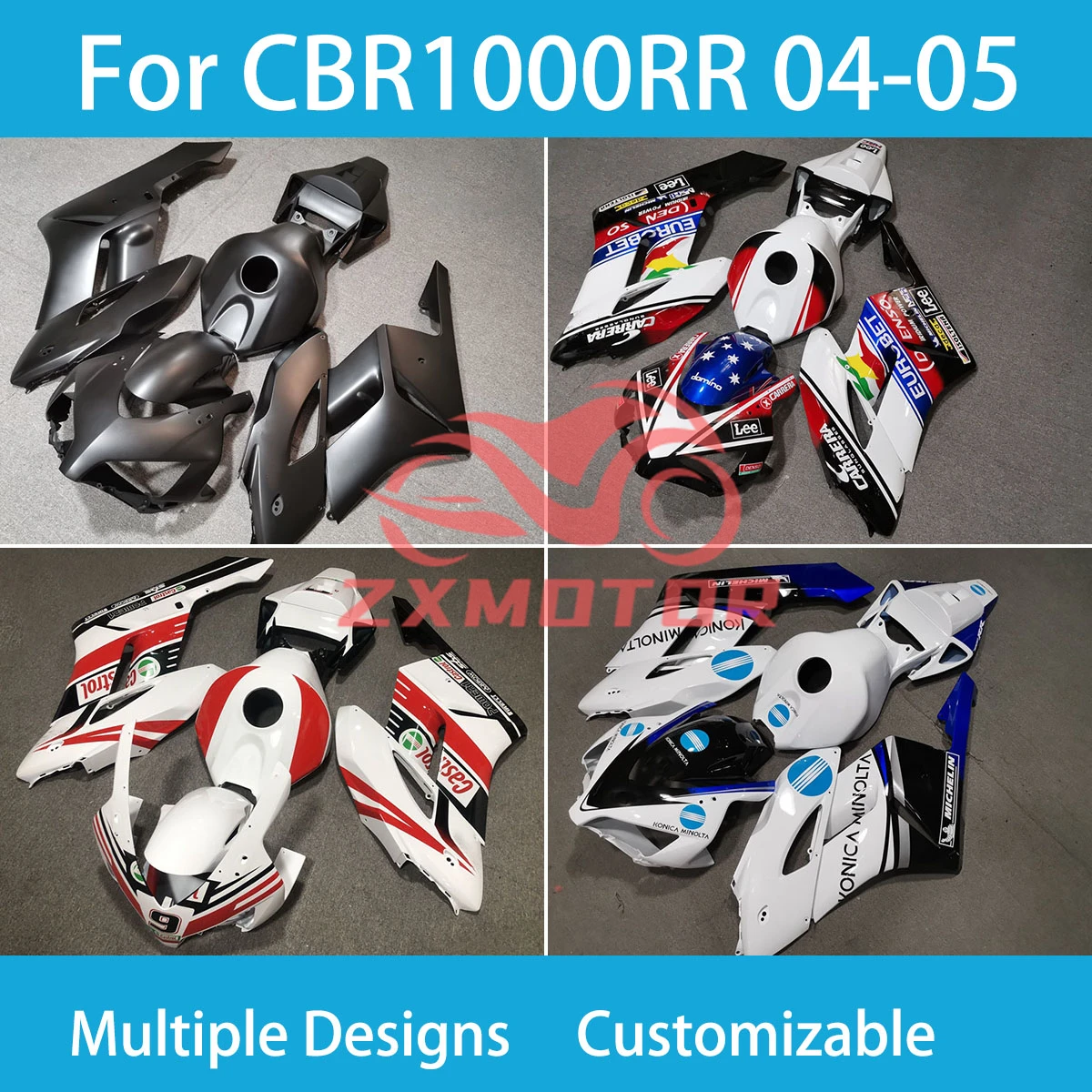 

For Honda CBR 1000 RR 04 05 ABS Plastic Fairing Set CBR 1000RR 2004 2005 Painted Fairings Bodywork Cowl Kit