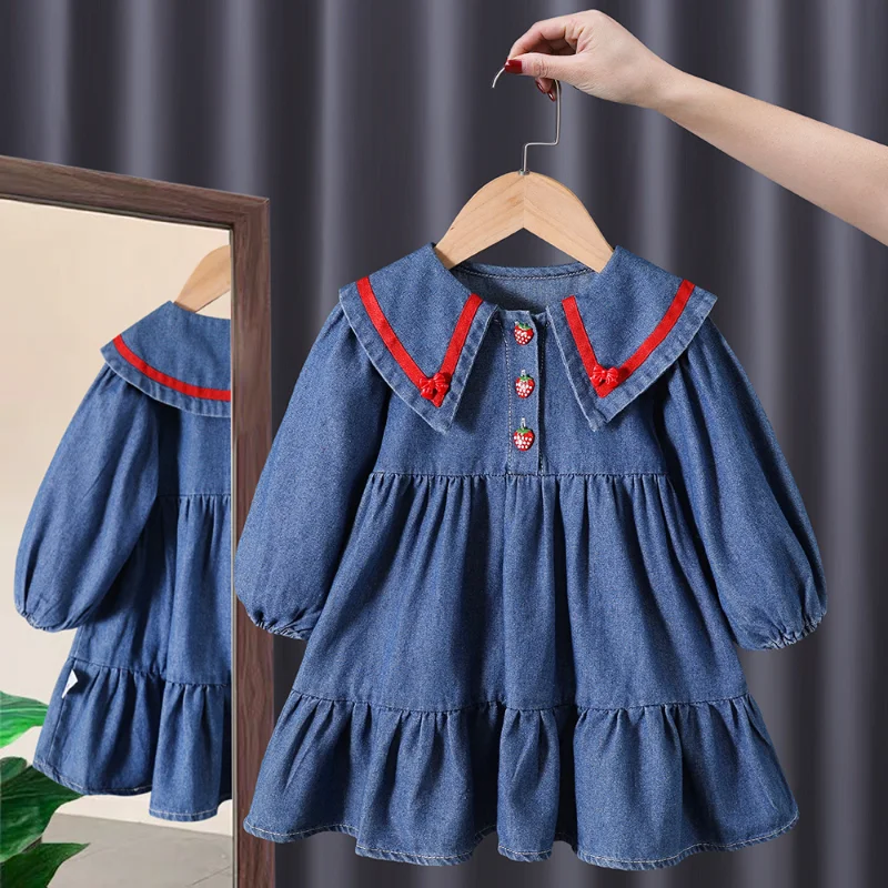 New Baby Girls Dress Casual Plaid Clothes Summer New Korean Cotton Linen Girls Princess Dress Big Turn Down Collar Dress
New Baby Girls Dress Casual Plaid Clothes Summer New Korean Cotton Linen Girls Princess Dress Big Turn Down Collar Dress