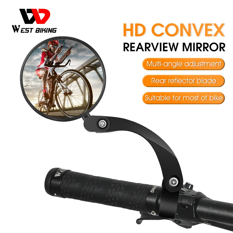 

WEST BIKING Bicycle Rearview Mirror 360 Rotate Adjustable Reflector Wide-Angle Bike Rear Mirrors For MTB Road Bike Accessories