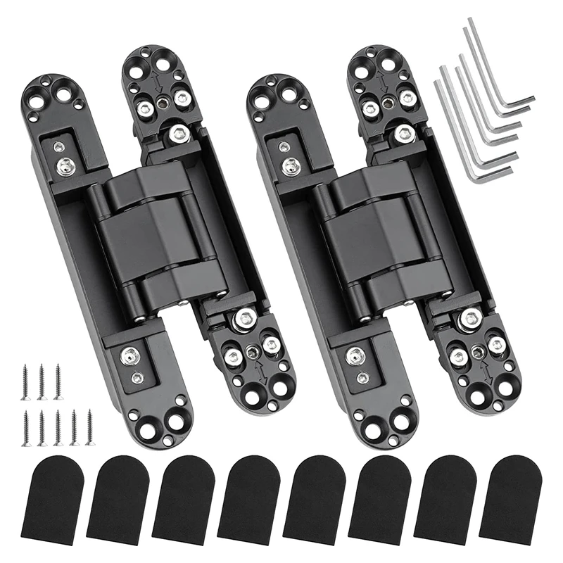 2PCS 6Inch Door Hinges Zinc Alloy Invisible Hinge 3-Way Adjustable Butt Hinges Concealed Hinges Black
2PCS 6Inch Door Hinges Zinc Alloy Invisible Hinge 3-Way Adjustable Butt Hinges Concealed Hinges Black