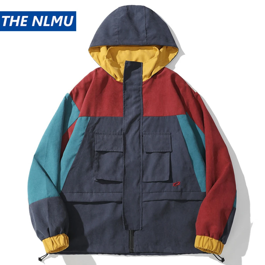 Men Hooded Jackets Hip Hop Streetwear Windreaker Coat Color Block Patchwork Vintage Oversized Harajuku Jacket Outwear for Male
Men Hooded Jackets Hip Hop Streetwear Windreaker Coat Color Block Patchwork Vintage Oversized Harajuku Jacket Outwear for Male