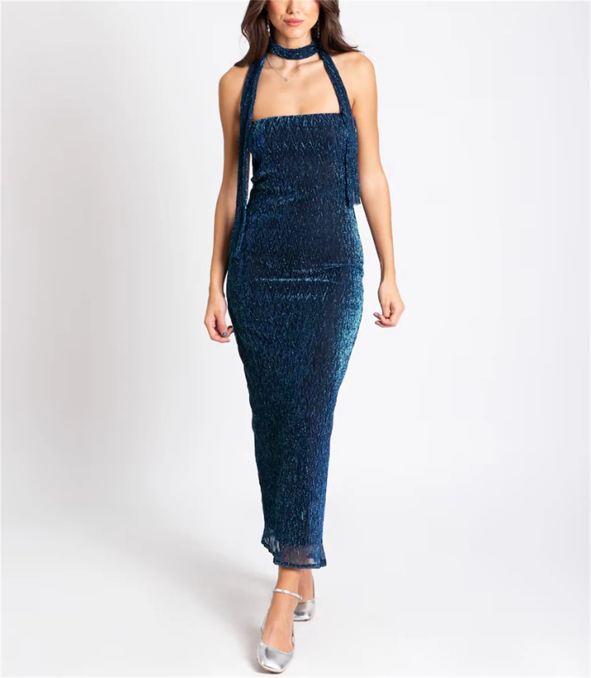 Fashion Blue Star Evening Dress Womens Sexy Halterneck Backless Sleeveless Chiffon Ball Skirt to Floor Length vestidos de noch
Fashion Blue Star Evening Dress Womens Sexy Halterneck Backless Sleeveless Chiffon Ball Skirt to Floor Length vestidos de noch